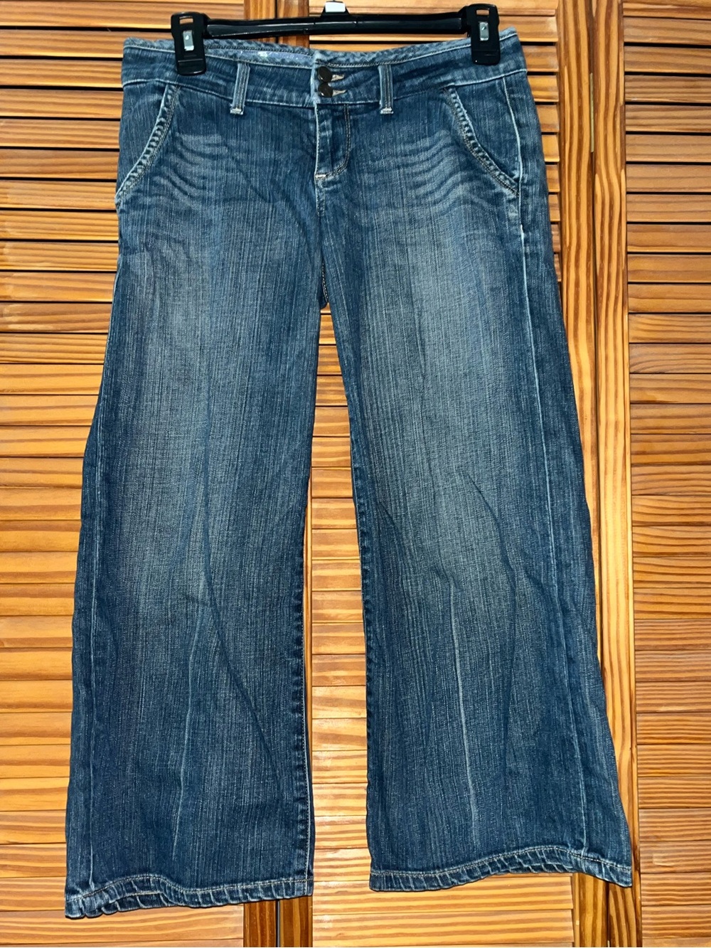 Paige Premium Denim La Jolla Wide Leg Cropped Size 25‎ Jeans